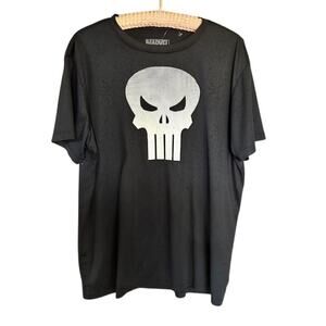 Marvel The Punisher Skull Logo Shirt - Black & White - Men's Size XL